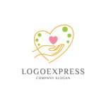 画像3: 手とハートの優しいロゴ (3)