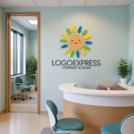 画像5: 笑顔の太陽とカラフルな光が輝くロゴ (5)