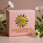 画像10: 笑顔の太陽とカラフルな光が輝くロゴ (10)