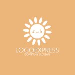 画像4: 笑顔の太陽とカラフルな光が輝くロゴ (4)