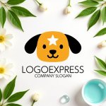 画像9: 星マークの可愛い犬のロゴ (9)