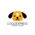 画像1: 星マークの可愛い犬のロゴ (1)