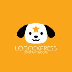 画像4: 星マークの可愛い犬のロゴ (4)