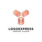 画像1: Y字型レンガの立体ロゴ (1)