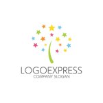 画像1: 星の木とカラフルな夢ロゴ (1)