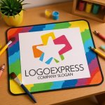 画像8: カラフルな星とスクエアが織りなすのロゴ (8)