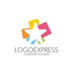 画像1: カラフルな星とスクエアが織りなすのロゴ (1)