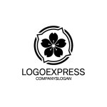 画像1: エンブレム 桜 紋章 ロゴ (1)