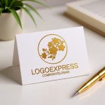 画像16: 桜の枝と円が彩る和風エレガントロゴ (16)