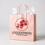 画像6: 桜の枝と円が彩る和風エレガントロゴ (6)