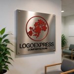 画像13: 桜の枝と円が彩る和風エレガントロゴ (13)