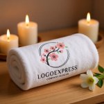 画像5: 桜の枝と円が彩る和風エレガントロゴ (5)