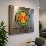 画像14: 四つ葉のクローバーと円が彩る自然と調和のロゴ (14)