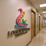 画像15: 水面と曲線が描く、優しさと癒しのロゴ (15)