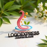 画像12: 水面と曲線が描く、優しさと癒しのロゴ (12)