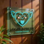 画像11: 笑顔のハートと翼が彩る、優しさと保護のロゴ (11)