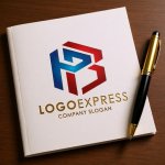 画像6: PとB、六角形が連結するダイナミックなロゴ (6)