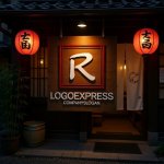 画像16: 和風の筆記体「R」が示す情熱と信頼のロゴ (16)