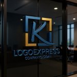 画像15: 筆文字Kとモダンフレームの信頼ロゴ (15)