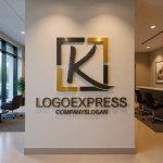 画像10: 筆文字Kとモダンフレームの信頼ロゴ (10)