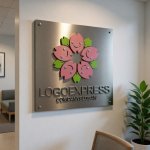 画像14: 笑顔の桜の花びらが彩るのロゴ (14)