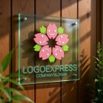 画像11: 笑顔の桜の花びらが彩るのロゴ (11)