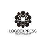 画像3: 笑顔の桜の花びらが彩るのロゴ (3)