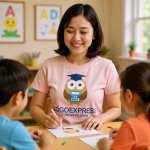 画像5: 博士帽と電卓を持つフクロウの知恵と教育ロゴ (5)