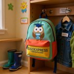 画像7: 博士帽と電卓を持つフクロウの知恵と教育ロゴ (7)