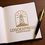 画像6: 灯台と青海波が導くラインアートロゴ (6)