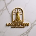 画像13: 灯台と青海波が導くラインアートロゴ (13)