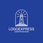 画像4: 灯台と青海波が導くラインアートロゴ (4)