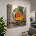 画像14: 手と葉が守る、安心と成長の住まいロゴ (14)