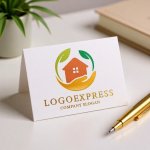 画像16: 手と葉が守る、安心と成長の住まいロゴ (16)