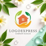 画像9: 手と葉が守る、安心と成長の住まいロゴ (9)