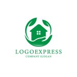 画像3: 手と葉が守る、安心と成長の住まいロゴ (3)