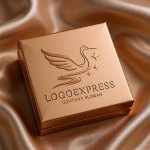 画像14: 優雅に舞う鶴と輝く星の黄金ロゴ (14)