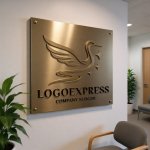 画像13: 優雅に舞う鶴と輝く星の黄金ロゴ (13)