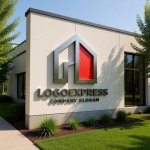 画像15: 家と開かれたドアが示すのモダンロゴ (15)