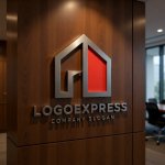 画像9: 家と開かれたドアが示すのモダンロゴ (9)