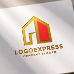 画像11: 家と開かれたドアが示すのモダンロゴ (11)