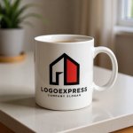 画像12: 家と開かれたドアが示すのモダンロゴ (12)