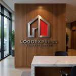 画像13: 家と開かれたドアが示すのモダンロゴ (13)