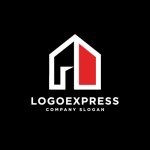 画像4: 家と開かれたドアが示すのモダンロゴ (4)