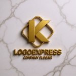 画像13: Kとスクエアが示す信頼と情熱のモダンロゴ (13)