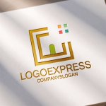 画像11: Cのモダンハウスとカラフルな窓のコミュニティロゴ (11)