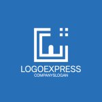 画像4: Cのモダンハウスとカラフルな窓のコミュニティロゴ (4)