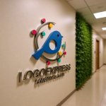 画像15: 鳥、枝、色とりどりのベリーのロゴ (15)