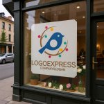 画像7: 鳥、枝、色とりどりのベリーのロゴ (7)