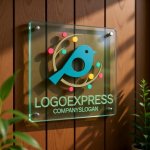 画像11: 鳥、枝、色とりどりのベリーのロゴ (11)